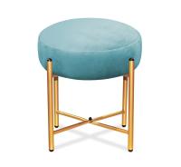 Банкетка SHT- B4  голубая пастель/золото