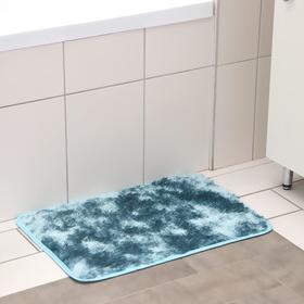 Коврик для ванной"Пушистик" сине-голуб 40×60 см 5504434