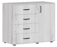 Монреаль Комод 4 ящ 1 дверь Дуб канадский