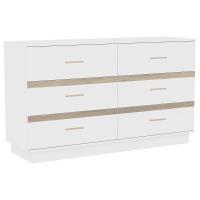 Анона 4 Комод Белый/Дуб Сонома/