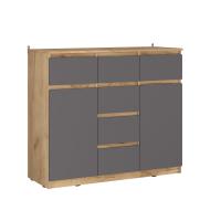 Тумба ТБ22 Сити серый графит/дуб крафт золотой