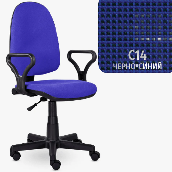 Кресло Престиж Самба С14 (черно-синяя клетка)