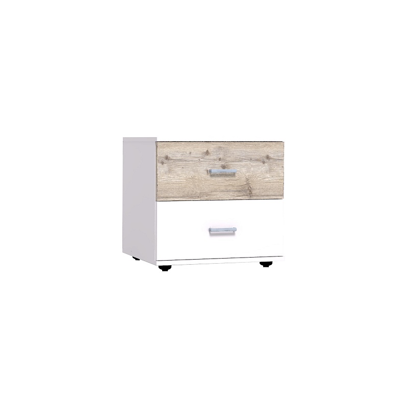 МОНАКО 41 Тумба прикроватная Белый-Гаскон Пайн