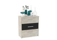 Комод Премьера 3 ящ пикард/черный