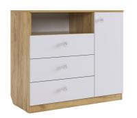 Форсаж Комод (дуб крафт золотой/белый)/без принта