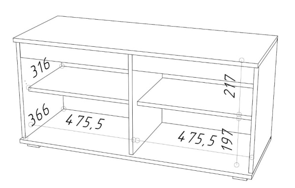 STARK Прихожая тумба для обуви ПТ-100/ Белый