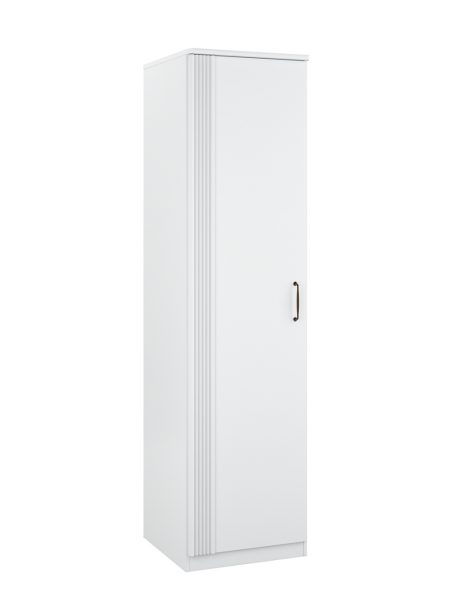 Диана Мод.Д5 Шкаф для одежды и белья (5 полок + штанга) лам.белый