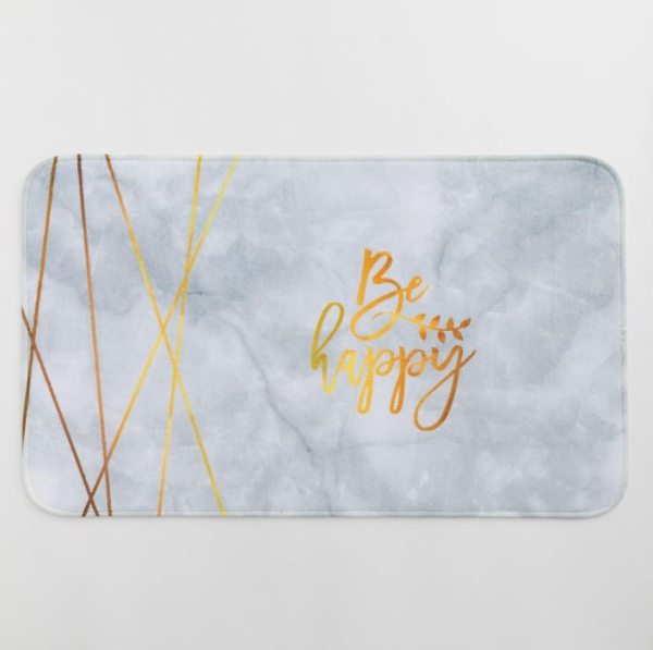 Коврик для ванной Этель "Be happy" 80х50 см
