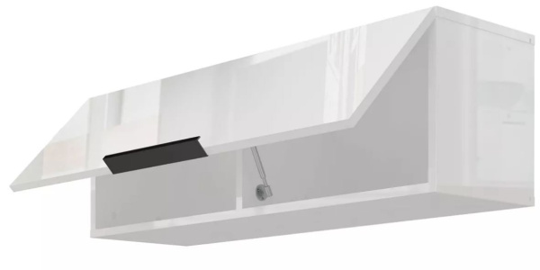 Полка навесная Слайд Белый глянец