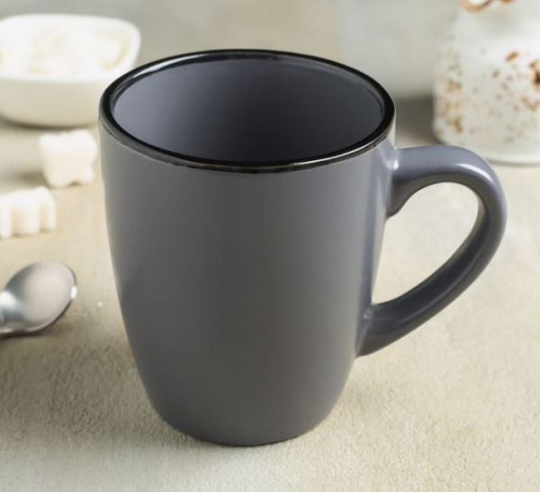 Кружка "Ваниль" 350 мл, цвет серый 4472176