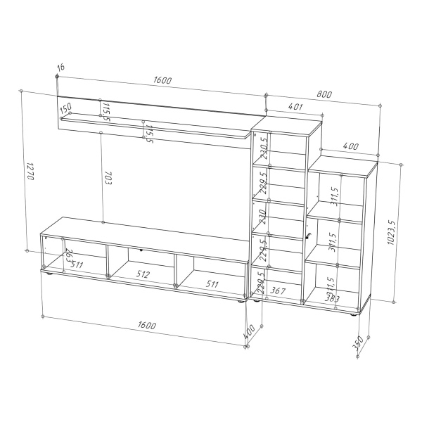 AMAZON гостиная Кашемир/Каштан 19513061/