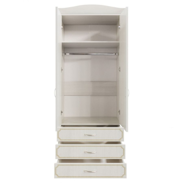 Атлантида Шкаф 2-х створчатый Анкор белый/фотопечать