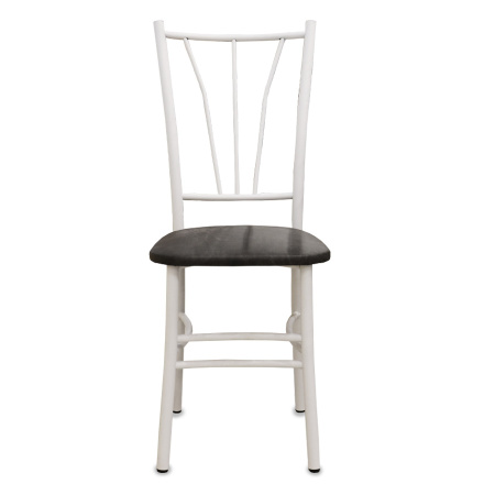 Стул Трилогия (металл БЕЛЫЙ, к/з Серый SCA1383)/