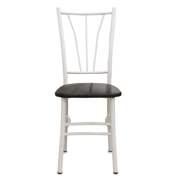 Стул Трилогия (металл БЕЛЫЙ, к/з Серый SCA1383)/