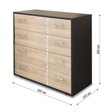 Комод МН-02.10.02/дуб венге/дуб сонома
