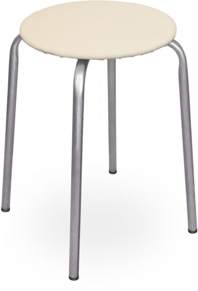 Табурет Эконом 2 / КРУГЛАЯ/слоновая кость/ТЭ2