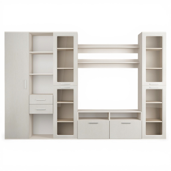 Стенка в гостиную МН-02.14  мдф кашемир дуб латте