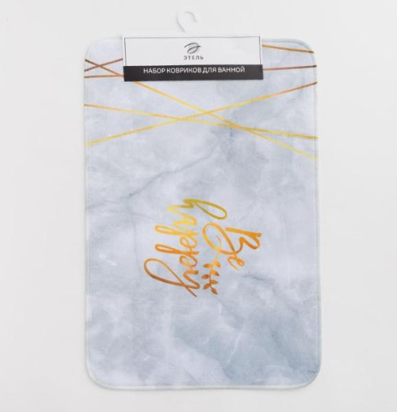 Коврик для ванной Этель "Be happy" 80х50 см