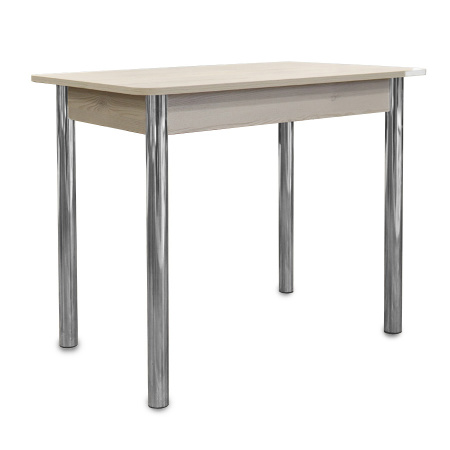Стол обеденный (900х600х760)  Сосна Лофт/опора D50 труба хром