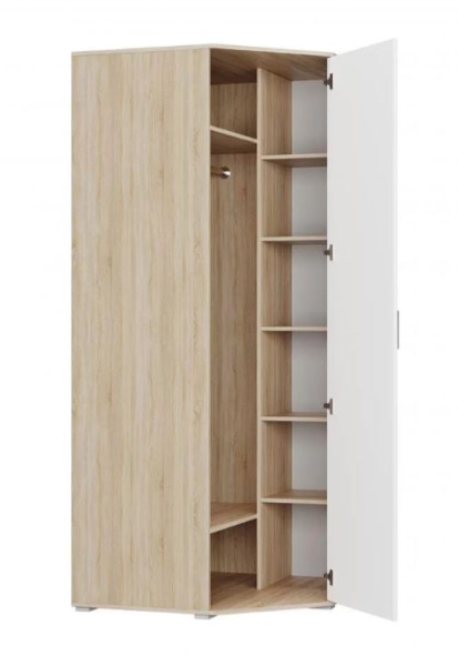 Шкаф ШУ Лайт (угловой) белый/корпус дуб сонома