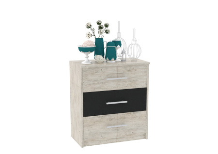 Комод Премьера 3 ящ пикард/черный