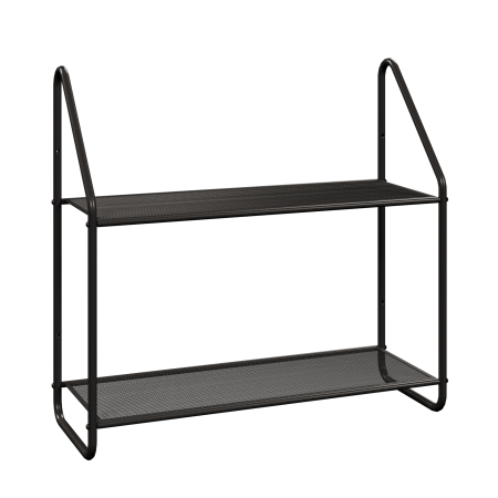 Полка настенная Барселона 22 , 2-х ярусная /Графит 650 х 245 х 620