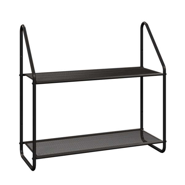 Полка настенная Барселона 22 , 2-х ярусная /Графит 650 х 245 х 620