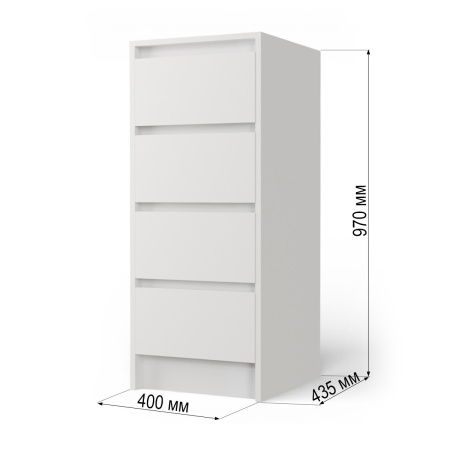 ВЕНСЕН Комод 4 ящика /Белый