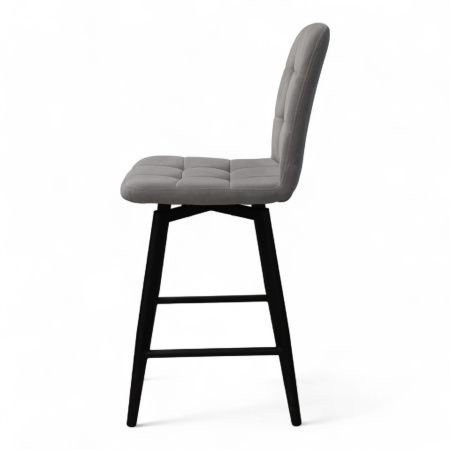 Стул Абсент NEW ПОЛУБАРНЫЙ Поворотный, Т180 светло-серый+нога 360F47 60см (черный)