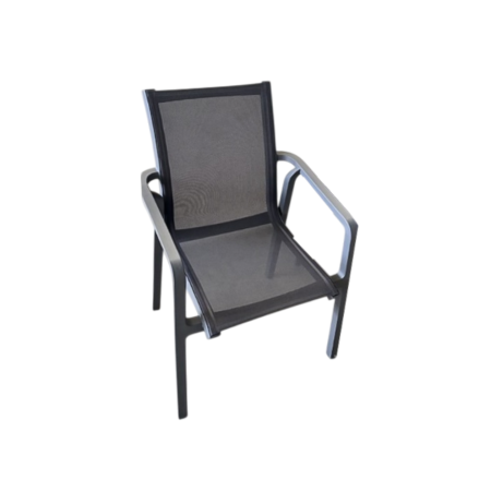 Стул Vohaw 8610 из пластика с текстиленом (Темно-серый каркас, сетка темно-серый)