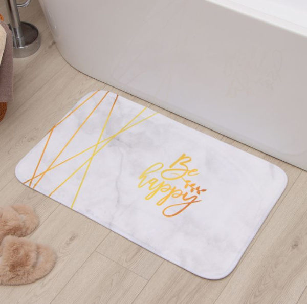 Коврик для ванной Этель "Be happy" 80х50 см