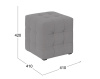 Пуф Тип 1 (Велюр Светло-Серый)